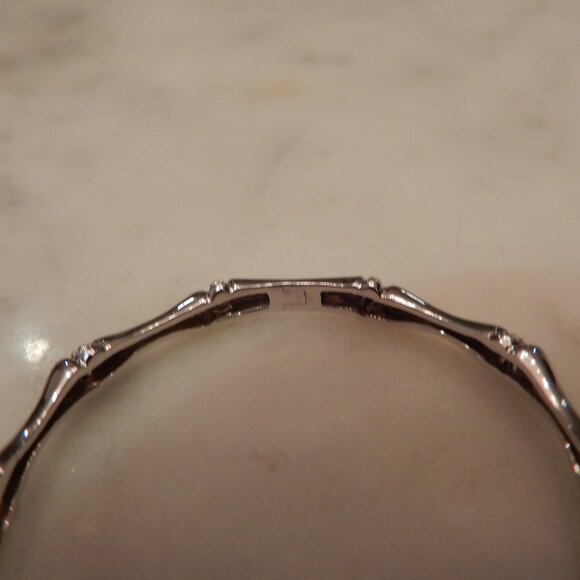 Effy 14 Karat White Gold Single Hoop Bamboo Earring - Picture 2 of 2
